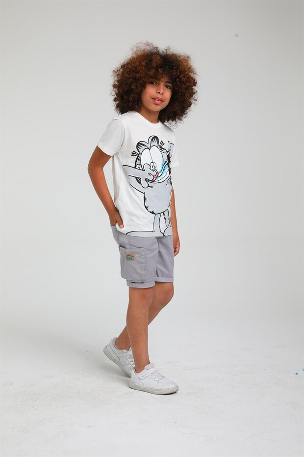 Boy's Cotton Garfield Printed T-shirt