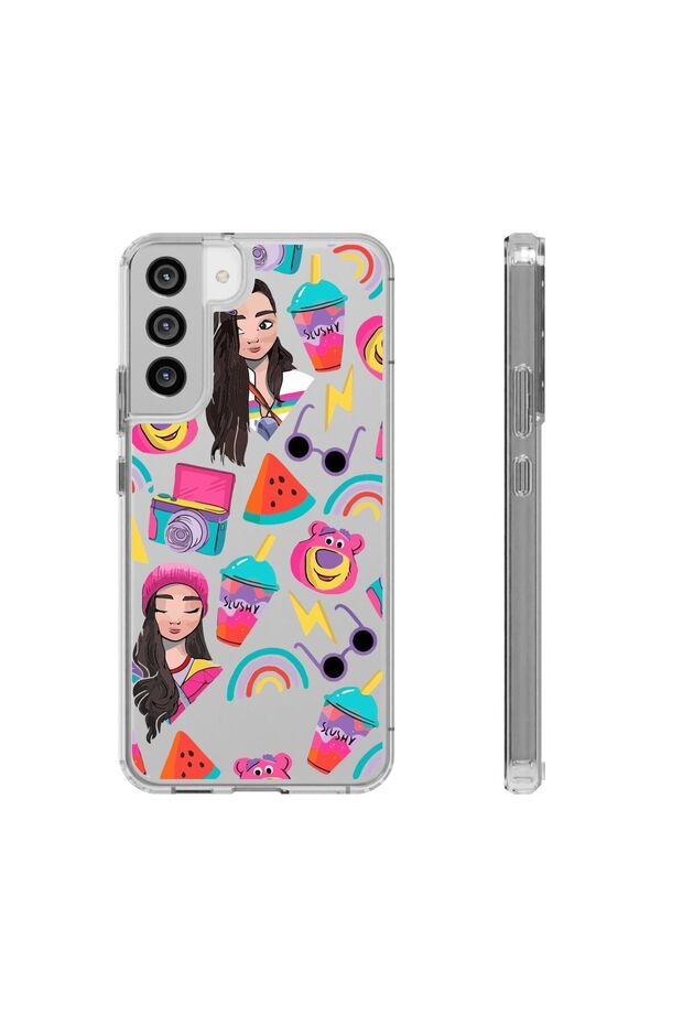 حافظة هاتف متينة بنمط حافظة هاتف شفافة لهاتف سامسونج S24FE - 1