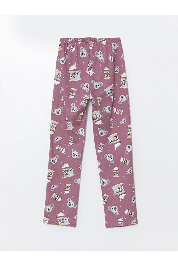 Beli Lastikli Kız Çocuk Pijama Alt - 2