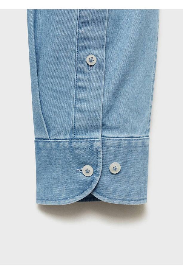 %100 Pamuklu Chambray Gömlek - 7