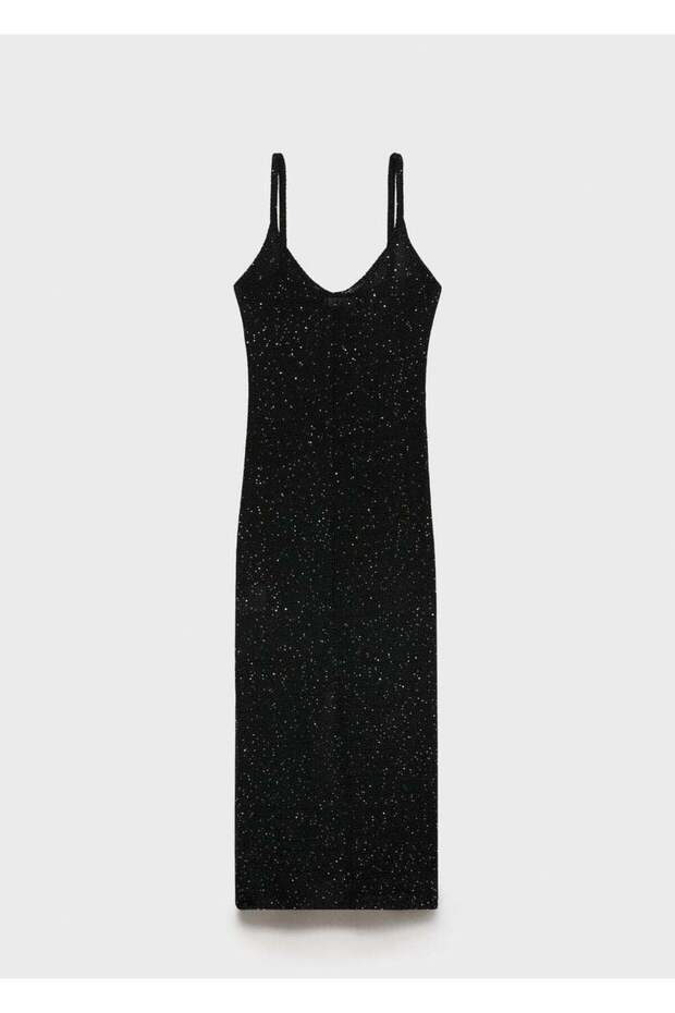 Payet Detaylı Triko Elbise - 3