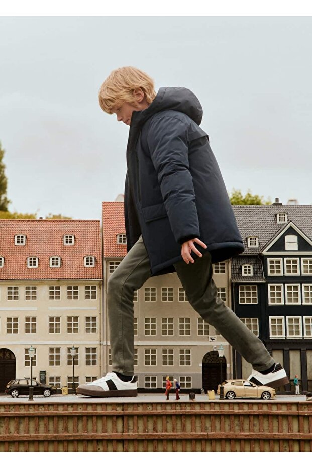 Kapüşonlu kapitone anorak - 4