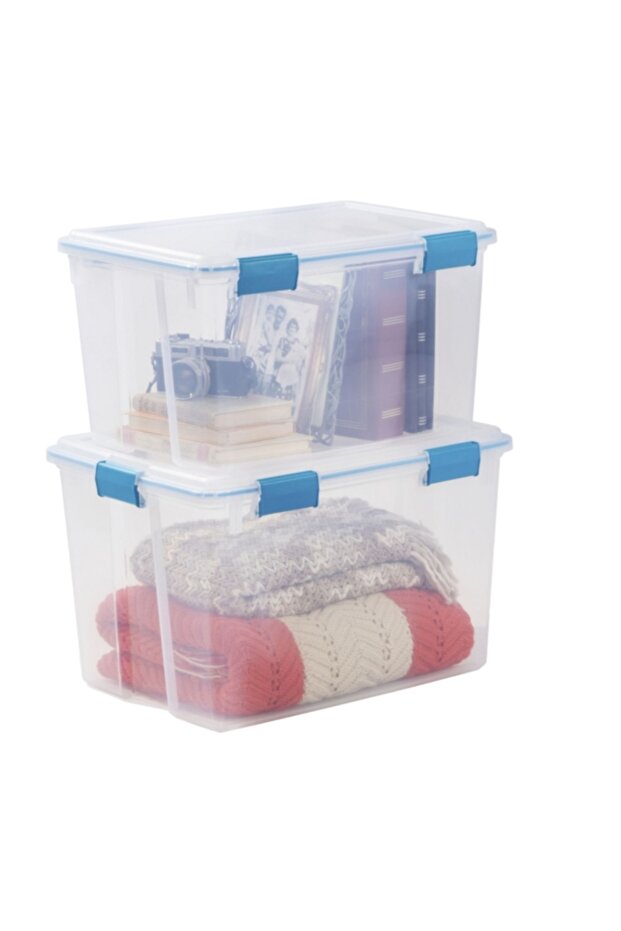 صندوق تخزين متين على شكل مستطيل سعة 51 لترًا - 1