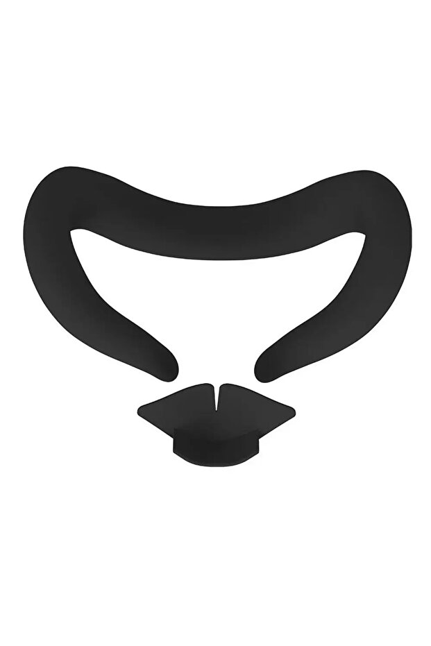 black For Meta Quest 3 Face Cover Silicone Eye Mask Sweat Dust Resistant Silicone Face Pad Blackout