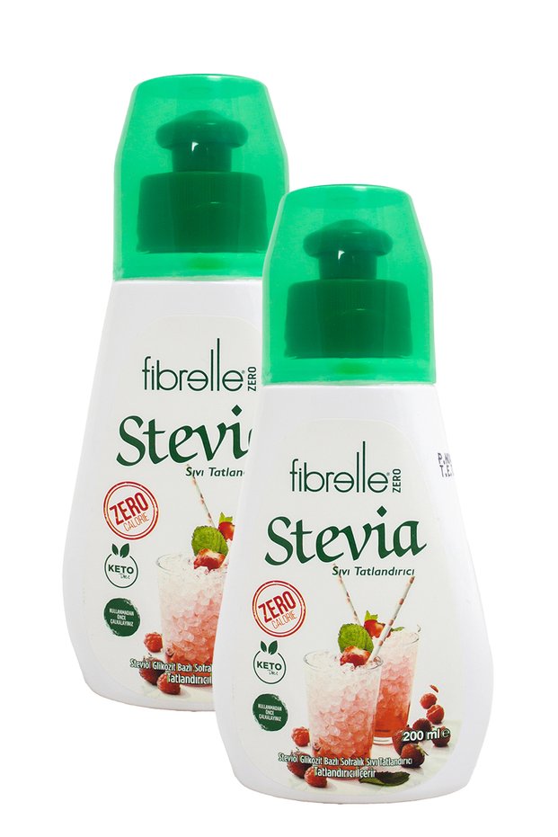 Stevia Liquid Sweetener 200 ml (Pack of 2) - Calorie-Free Syrup Double Advantage Set