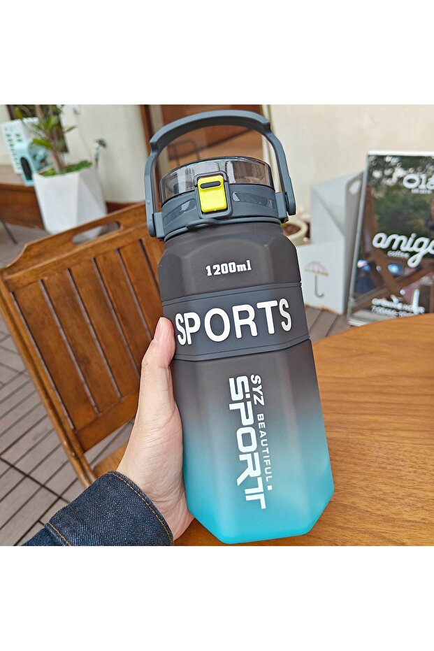 Sporty Hanging Water Bottle, Blue, 26X10-