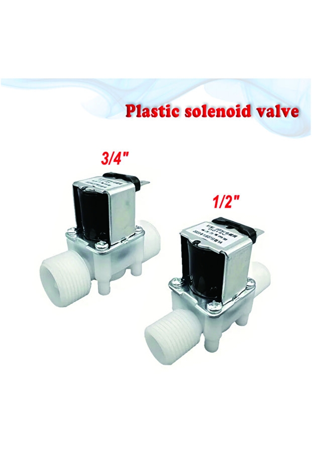DN20 Normally Closed 220V AC 220V 110V DC 12V 24V 1/2" 3/4" Male Thread Solenoid Valve Water Control