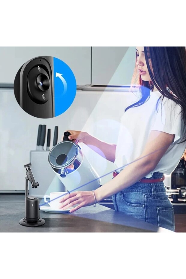 360 Auto Face Tracking Shooting Gimbal AI Camera Recognition Body Track Intelligent Follow Live S... - 4