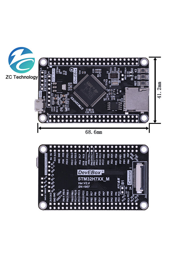 STM32H750VBT6 STM32H743VIT6 STM32H7 Development Board STM32 System Board M7 Core Board TFT Interf... - 5