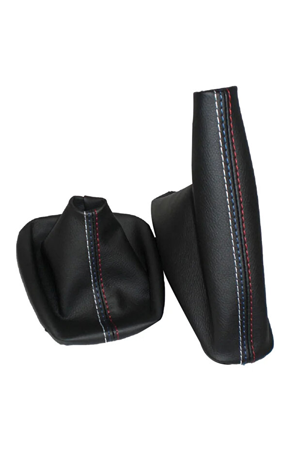 black Car Shift Gear Stick Manual Handbrake Gaiter Shift Boot Black Leather Boot For BMW 3 Series E3