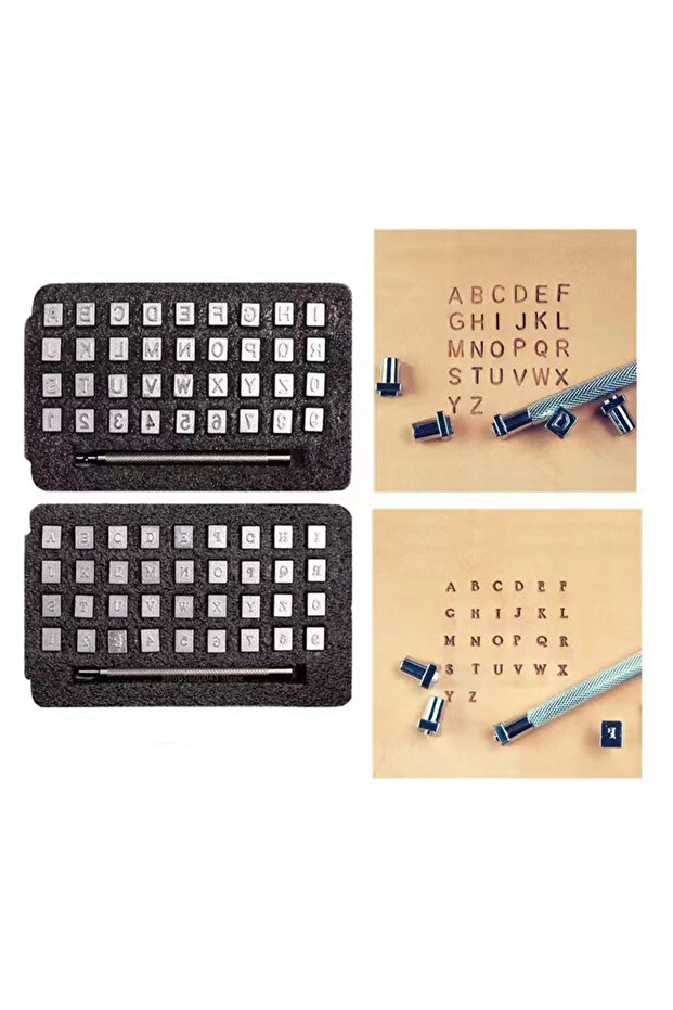 6.5mm 3mm/6mm Stainless Steel Alphabet Number Stamp Punch Tools Set Leathercraft Hole Punching Tools