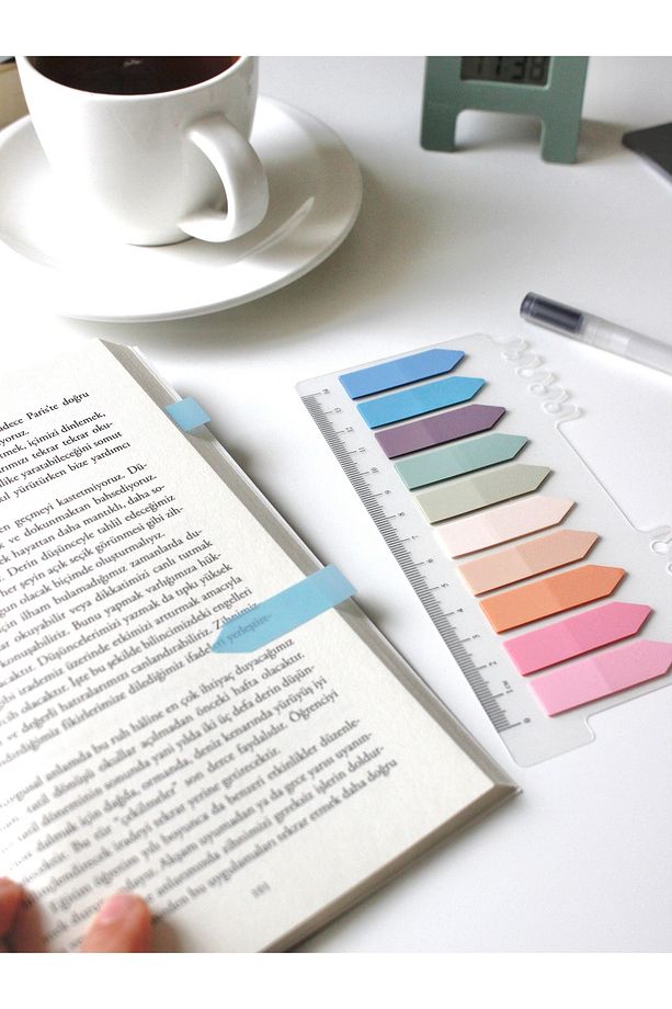 İşaretleme Post-it Açık Soft Renkler / Postit / Cetvelli Yapışkanlı Yer İmleci - 1