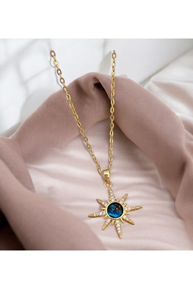 North Star Galaxy Figured Stainless Steel Necklace