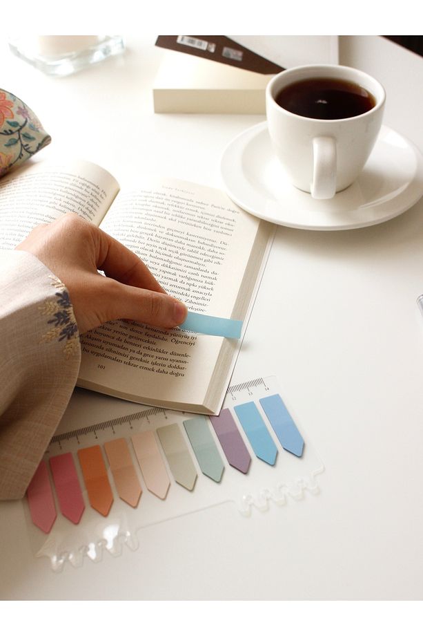 İşaretleme Post-it Açık Soft Renkler / Postit / Cetvelli Yapışkanlı Yer İmleci - 2
