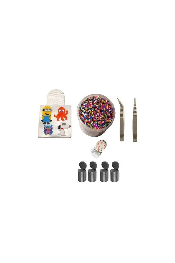 5mm Midi Boy Ütü ile Yapışan Boncuk Seti 6000 boncuk + Kalıp + 2 cımbız + 50 adet yapışkanlı magnet - 2