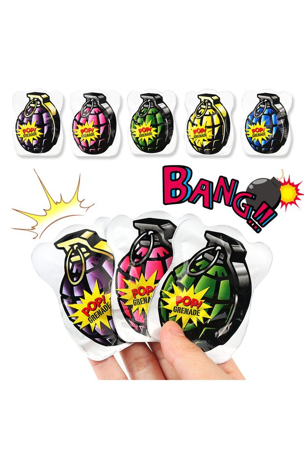 Automatic inflatable grenade small explosive bag novel prank toy self exploding grenade model parody - 1