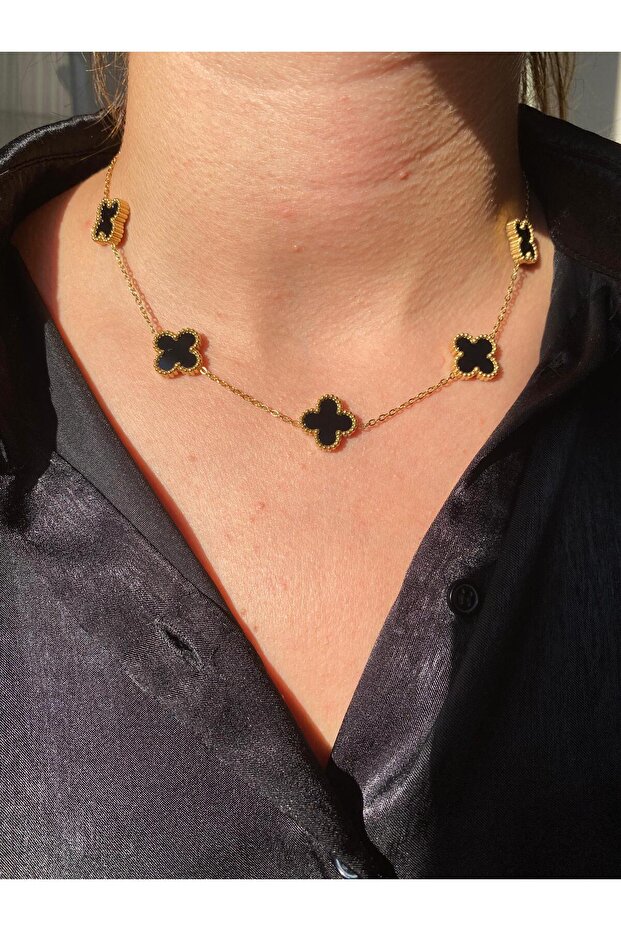 ÇELİK KOLYE 5 YONCA - 1