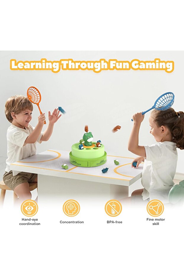 Children's Catapult Frog Turntable Net Fishing Electric Music Sound And Light Parent-child Intera... - 4