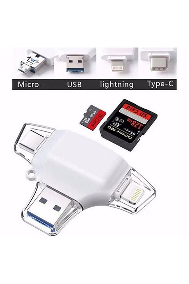 Fxn-28 Android Iphone Type-c Lightning Usb Sd Micro Sd Kart Okuyucu Adaptör - 6