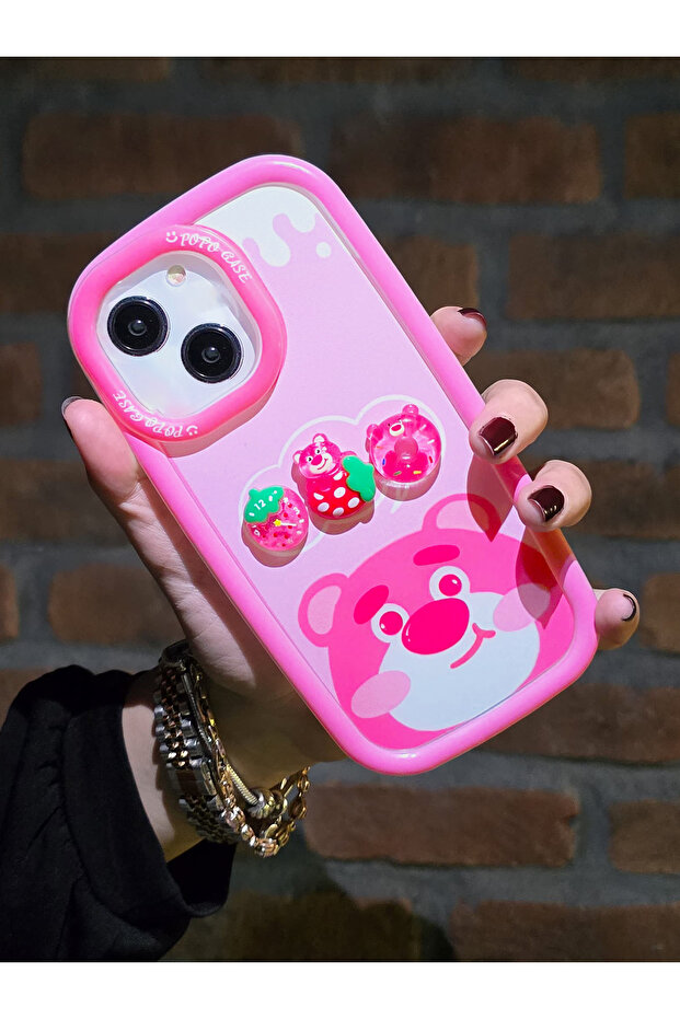 iPhone 15 Compatible 3D Character Patterned Luxury Full Protective Case with Shock Absorption Feature - 1