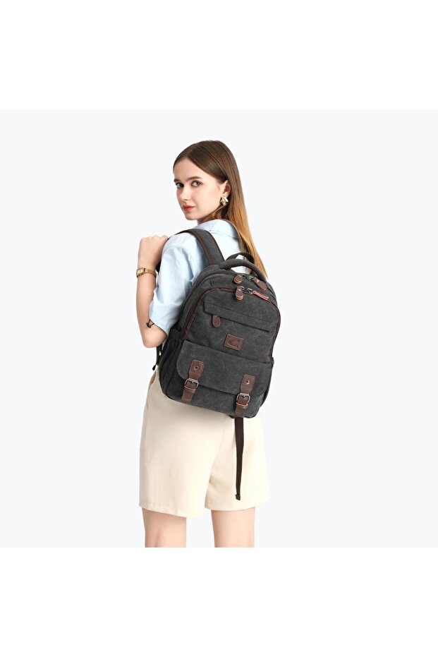 حقيبة ظهر رجالية متوسطة - قماش قماش 1319 - 8