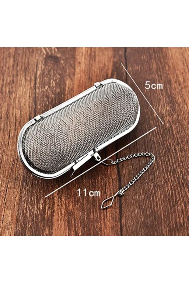 Silver 1PC Reusable Stainless Steel Cooking Spices Infuser Tea Herbal Strainer Tools