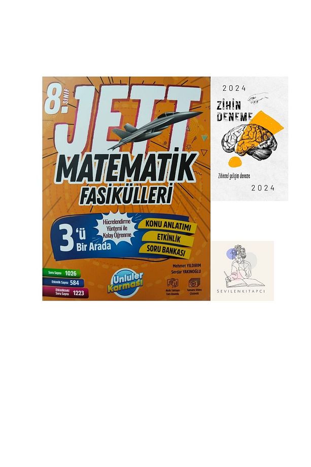 ÜNLÜLER KARMASI 8.SINIF JETT MATEMATİK FASİKÜL+ZİHİN DENEME(SEVİLENKİTAPCİ) GÜNCEL MÜFREDAT - 1