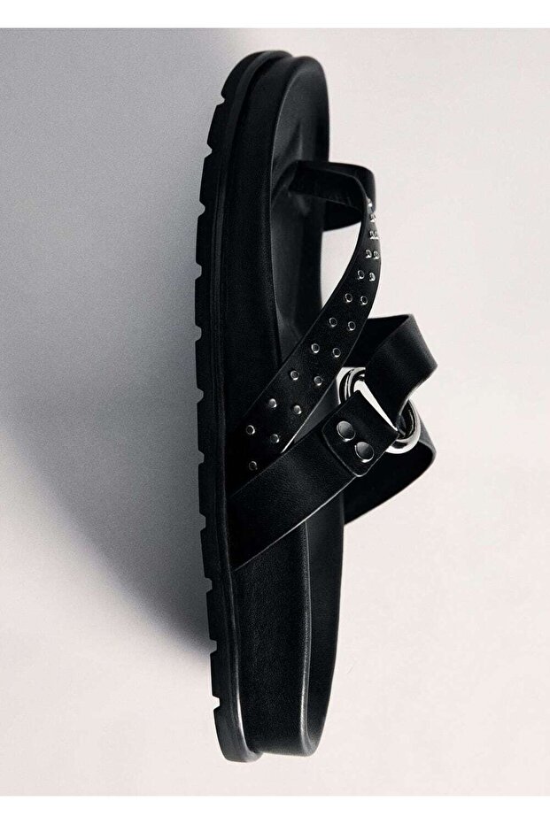 Deri Bantlı Sandalet - 4