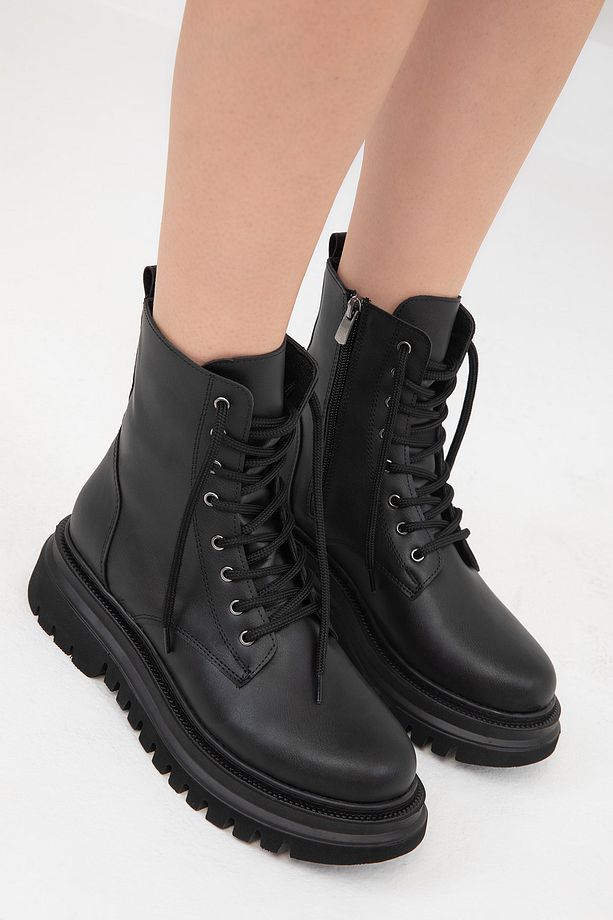 Siyah Kadın Bot & Bootie 19848 - 2