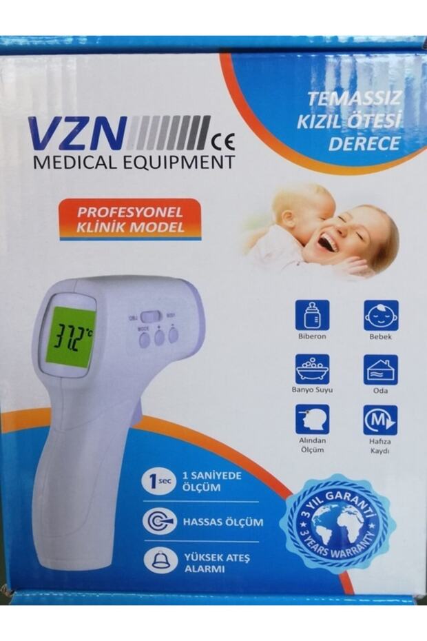 Temassız Kızıl Ötesi Ateş Ölçer Profesyonel Klinik Model - 1