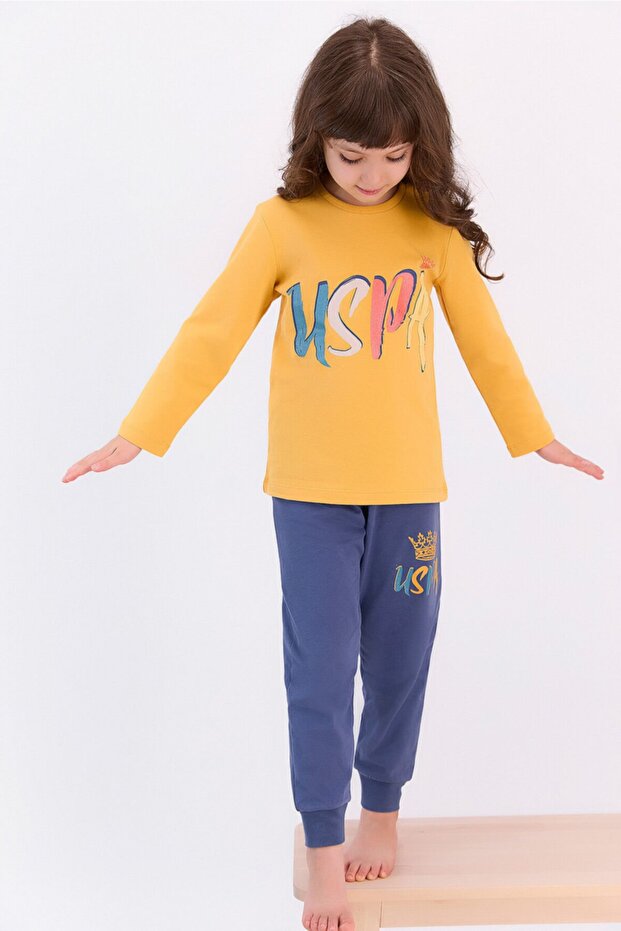 Mustard Girl's Tracksuit Set