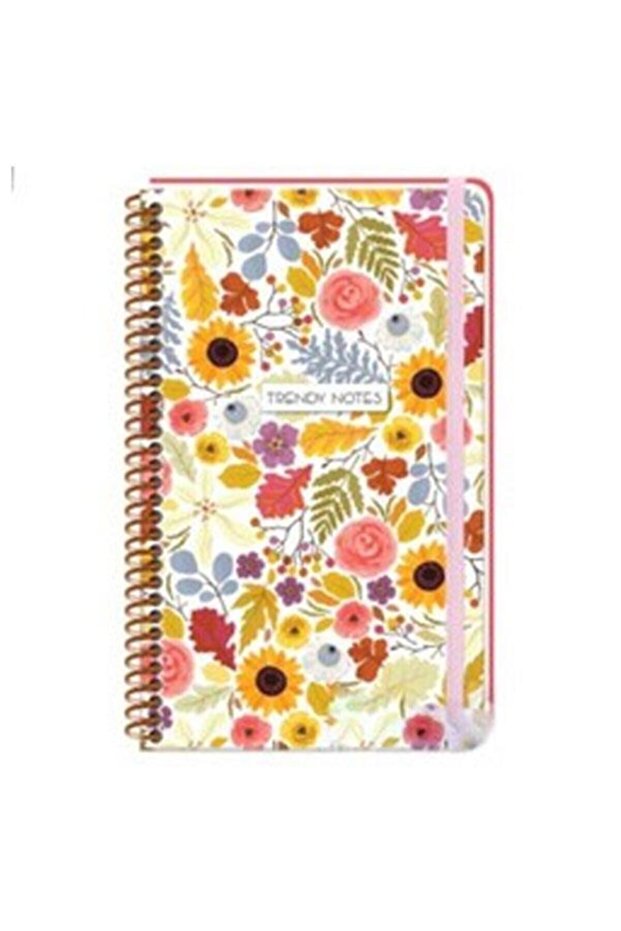 Sharp Trendy Notes Hard Cover Spiral Notebook 13X21 cm 80 Yp Ruled - Spring Time Lily