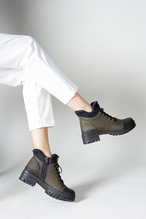 Haki Kadın Postal Bot 0012720 - 3