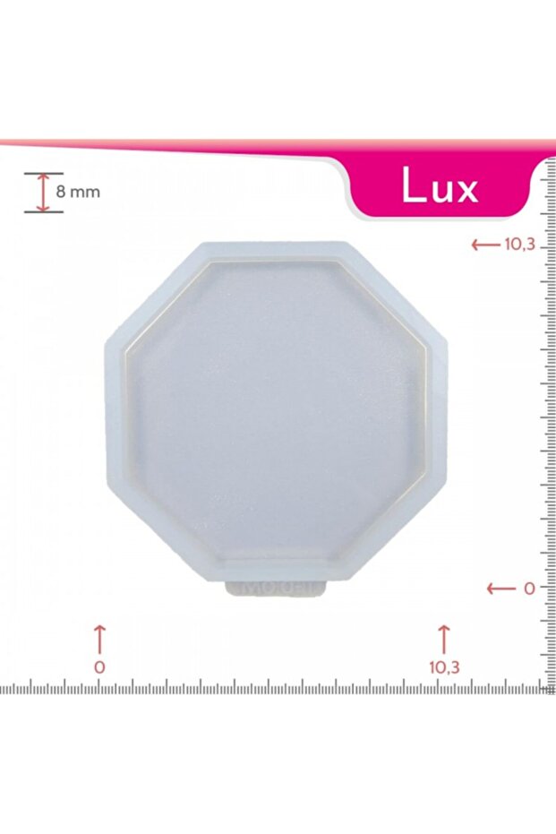 قاعدة أكواب لوكس قالب سيليكون مثمن واحد - 1