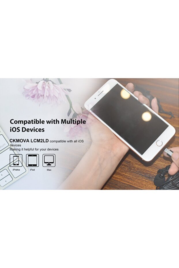 Lcm2ld Iphone & Ipad İçin Lightning Konnektörlü Kondenser Klipsli 2’li Yaka Mikrofonu - 5