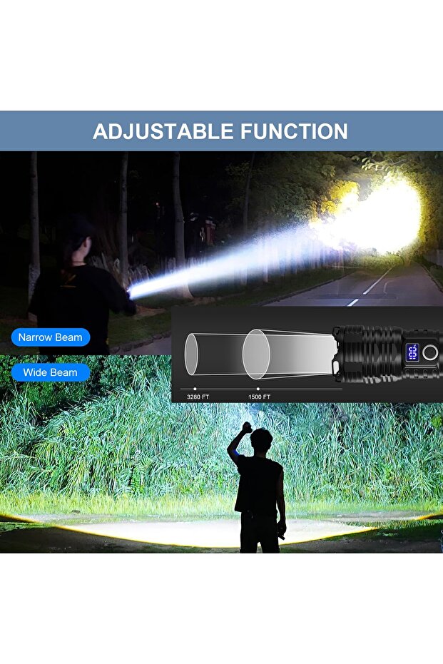 Flashlights High Lumens LED Rechargeable, 900,000 Lumen Brightest Flash Light, High Power USB Fla... - 6
