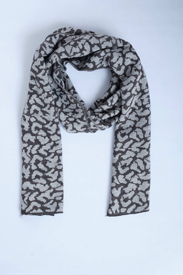 وشاح تريكو بنقشة الفهد - 4