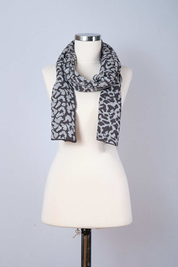 وشاح تريكو بنقشة الفهد - 3