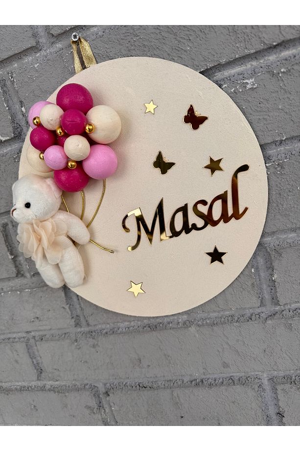 26 cm Yuvarlak Bubble Ayıcıklı Bebek Kapı ve Duvar Süsü - 3