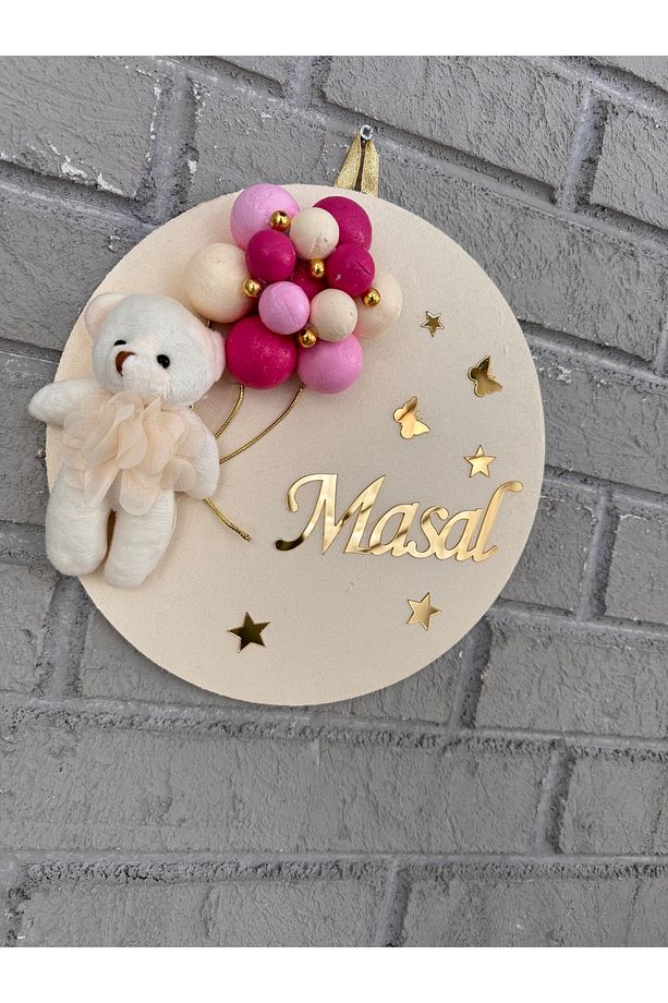 26 cm Yuvarlak Bubble Ayıcıklı Bebek Kapı ve Duvar Süsü - 2