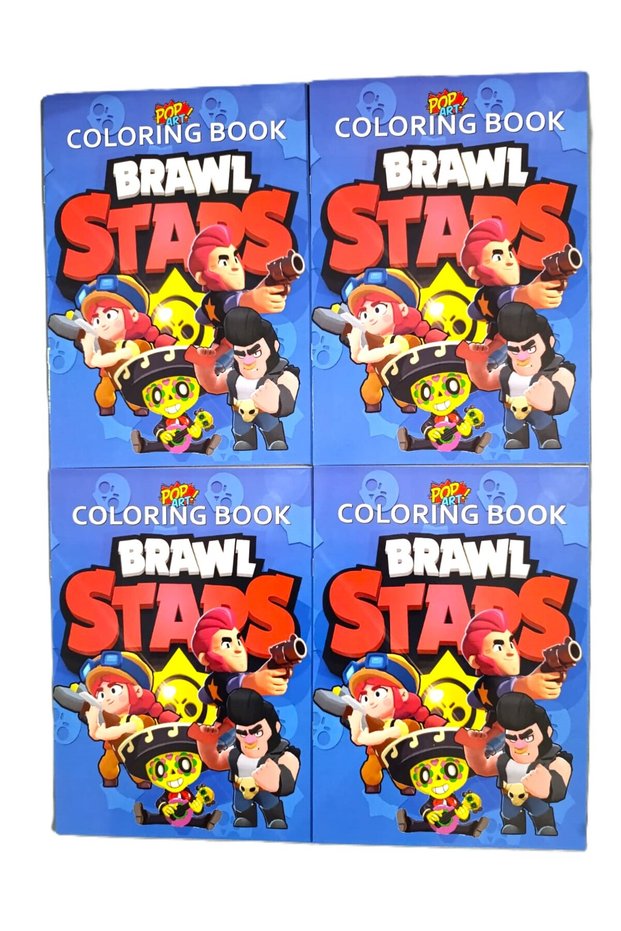 Braw Stars 4 Painting Books (Painting, Sticker, Back Cover Mask)