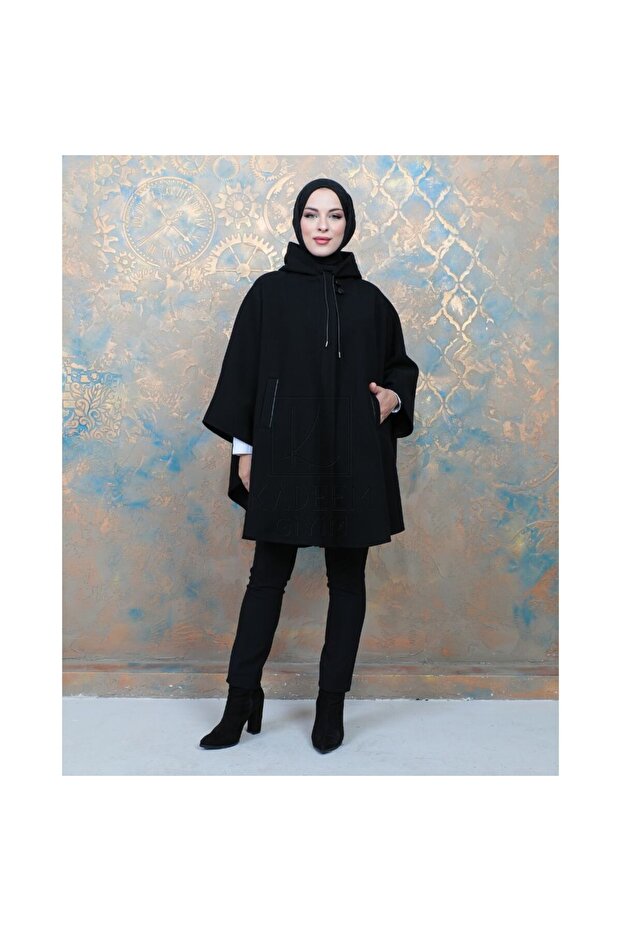 Panço Örme Kaşe  oversize -siyah - 8