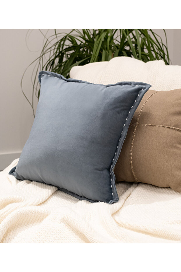 Ibiza Navy Blue Velvet Pillow 43X43 5020