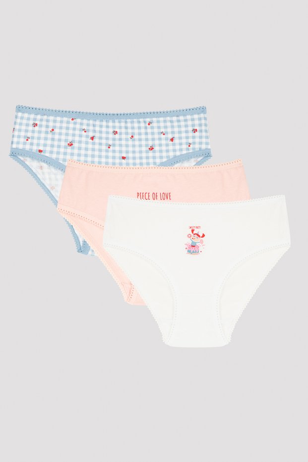 Girl's Sweet Party 3-Piece Slip Panties