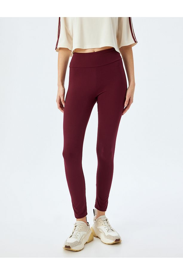 Spor Tayt Yüksek Bel Slim Fit Yumuşak Tuşe - 3