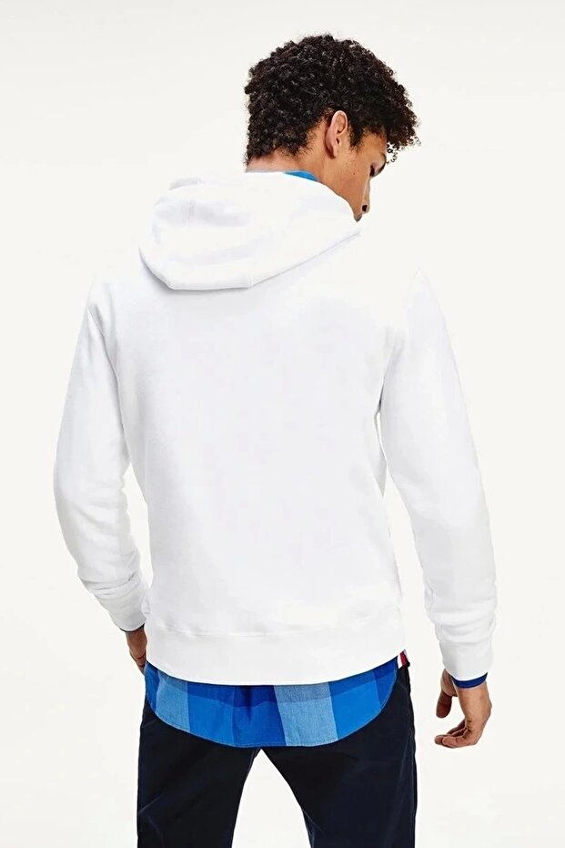 Erkek Logolu Kapüşonlu Sweatshirt - 4