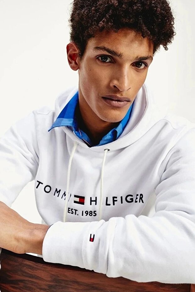 Erkek Logolu Kapüşonlu Sweatshirt - 3