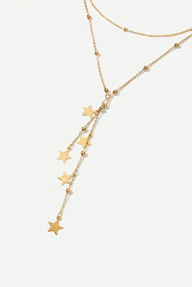 Yıldız Sallantılı Versa Kolye Altın Rengi - 4