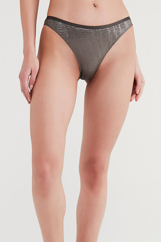 Intense Silver Brazilian Panties