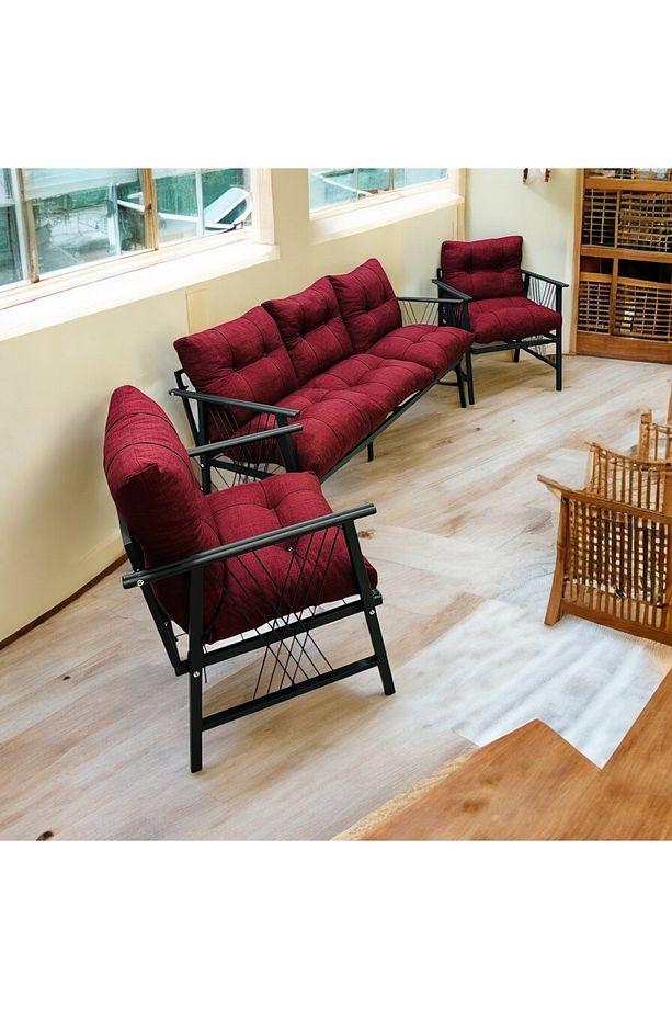 Lüx Bahçe Balkon Mobilyası , Koltuk Takımı ,Çay seti 3-1-1 - 2